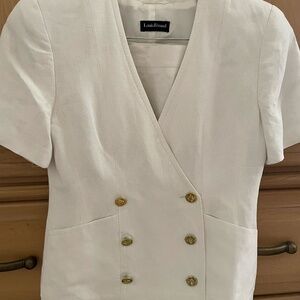 LOUIS FERAUD White Linen Business Suit